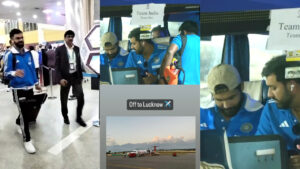 Team India arrives in Lucknow ahead of the England match