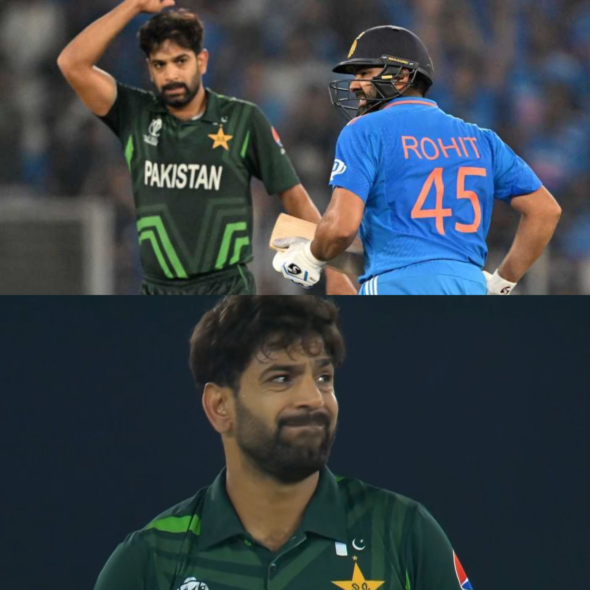 Haris Rauf, who showed arrogance in the Asia Cup, was slapped by Rohit Sharma in the World Cup.